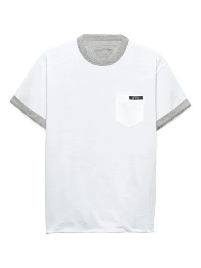 Prada Reversible Cotton T-shirt In Neutral