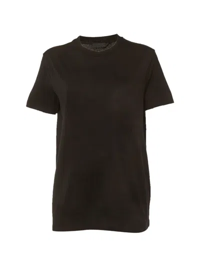 Pre-owned Prada Jersey Crew-neck T-shirt In Black