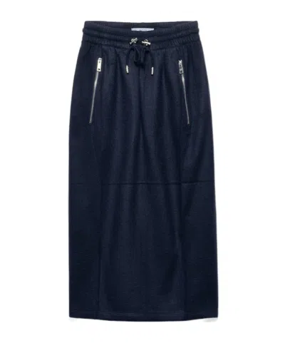 Prada Jersey Skirt In Blue