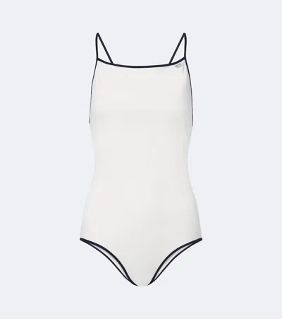 Prada Badeanzug Aus Jersey In White