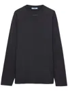 Prada Charcoal Cotton Oversize T-shirt In Grey