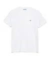 Prada Triangle Logo Cotton T-shirt In White
