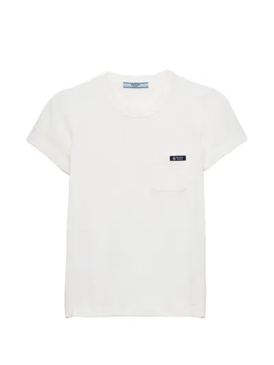 Prada Jersey T-shirt In White
