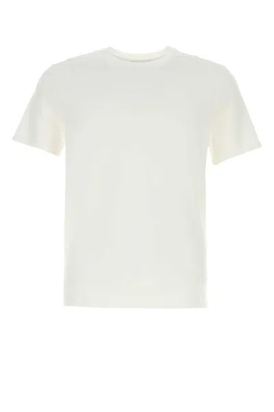 Prada Logo Embroidered Crewneck T-shirt In White