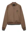 Prada Technical Fleece Blouson Jacket In Brown