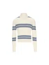 Prada Mens  Stripe-print Turtleneck Wool Jumper