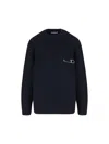 Prada Wool Blend Sweater With Safety Pin Detail