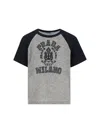 Prada Logo Intarsia Knit Top In Gray