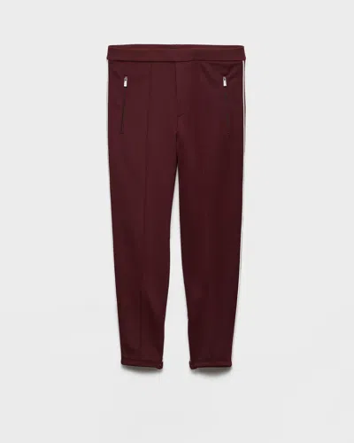Prada Jogginghose Aus Funktionsgewebe In Burgundy