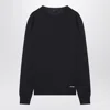 Prada Long Sleeved Crewneck Jumper In Blue