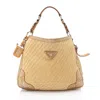 Prada Jute Metallic Python Hobo In Multi