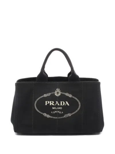 Pre-owned Prada Kanapa Tote Bag In Black