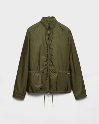 Prada Kapuzenjacke Aus Re-nylon In Green