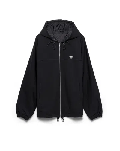 Prada Kapuzenjacke Aus Technischem Fleece In Purple