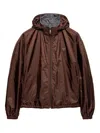 Prada Reversible Re-nylon Jacket In Brown