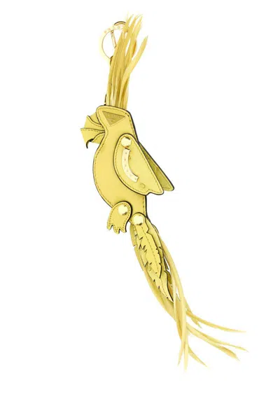 Prada Yellow Bird Motif Keyring