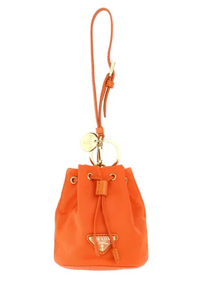Prada Orange Re-edition 1978 Pouch Charm