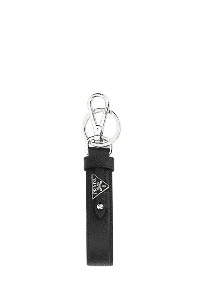 Prada Key Tag In Black