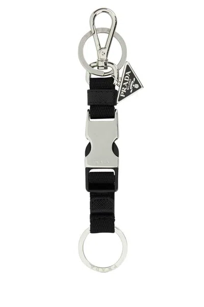Prada Key Tag In Black