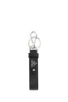 Prada Saffiano Leather Keychain Accessories In Black