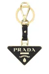 Prada Women Portachiavi Logo Triangolo Saffiano In Multicoloured