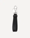 Prada Black Stainless Steel Keychain In Black