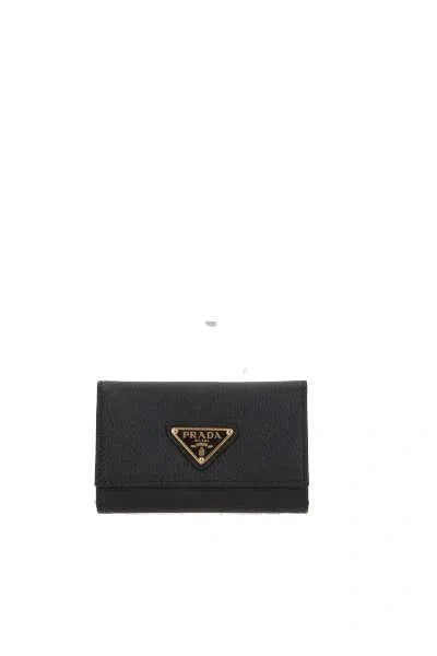 Prada Keychains In Black