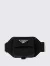Prada Adjustable Strap Nylon Cuff Keyring In Black