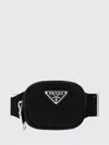 Prada Adjustable Strap Nylon Cuff Keyring In Black