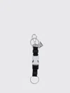 Prada Fabric Keyring In Black