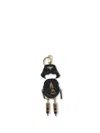 Prada Logo Keychain In Black