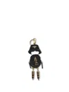 Prada Logo Keychain In Black