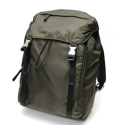 Pre-owned Prada Khaki Mimetico Nylon Backpack () In Khaki, Mimetico