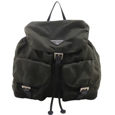 Pre-owned Prada Khaki Nylon Backpack ()