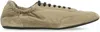 Prada Khaki Solid Collapse Sneakers In Khaki