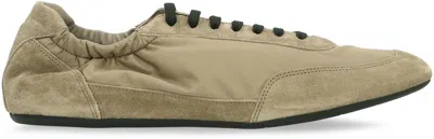 Prada Khaki Solid Collapse Sneakers