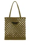 PRADA KHAKI STRAW HANDBAG