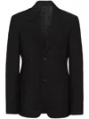 Prada Single-breasted Mohair Wool Jacket In Black