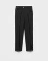 Prada Five-pockets Wool Trousers In Black