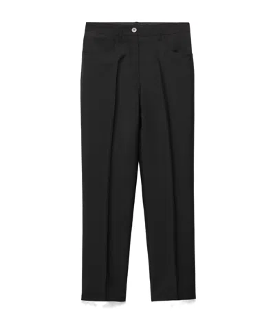 Prada Kid Mohair Pants In Black
