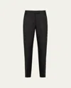 Prada Kid Mohair Slim-leg Trousers In Nero