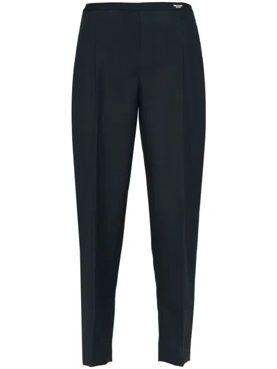 Prada Kid Mohair Pants In Black