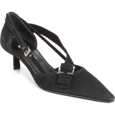 Prada Kitten Heel Pointed Toe Pump In Black