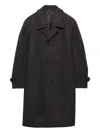Prada Klassischer Wollmantel In Black