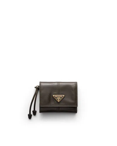 Prada Kleine Geldbörse Aus Leder In Green