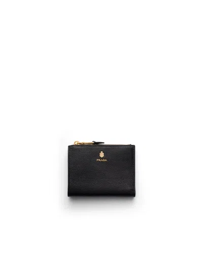 Prada Kleine Geldbörse Aus Leder In Schwarz