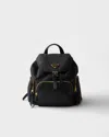 Prada Functional Backpack With Adjustable Straps And Pocket In Black