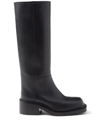 PRADA KNEE-HIGH 55MM LEATHER BOOTS