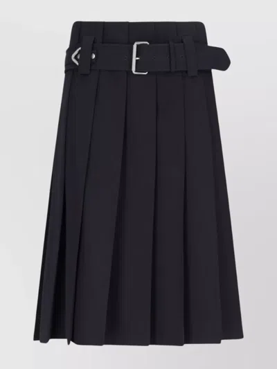 PRADA KNEE LENGTH A-LINE SKIRT WITH BELTED WAIST