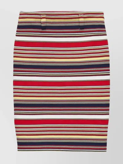 PRADA KNEE-LENGTH SKIRT FITTED SILHOUETTE STRIPED PATTERN